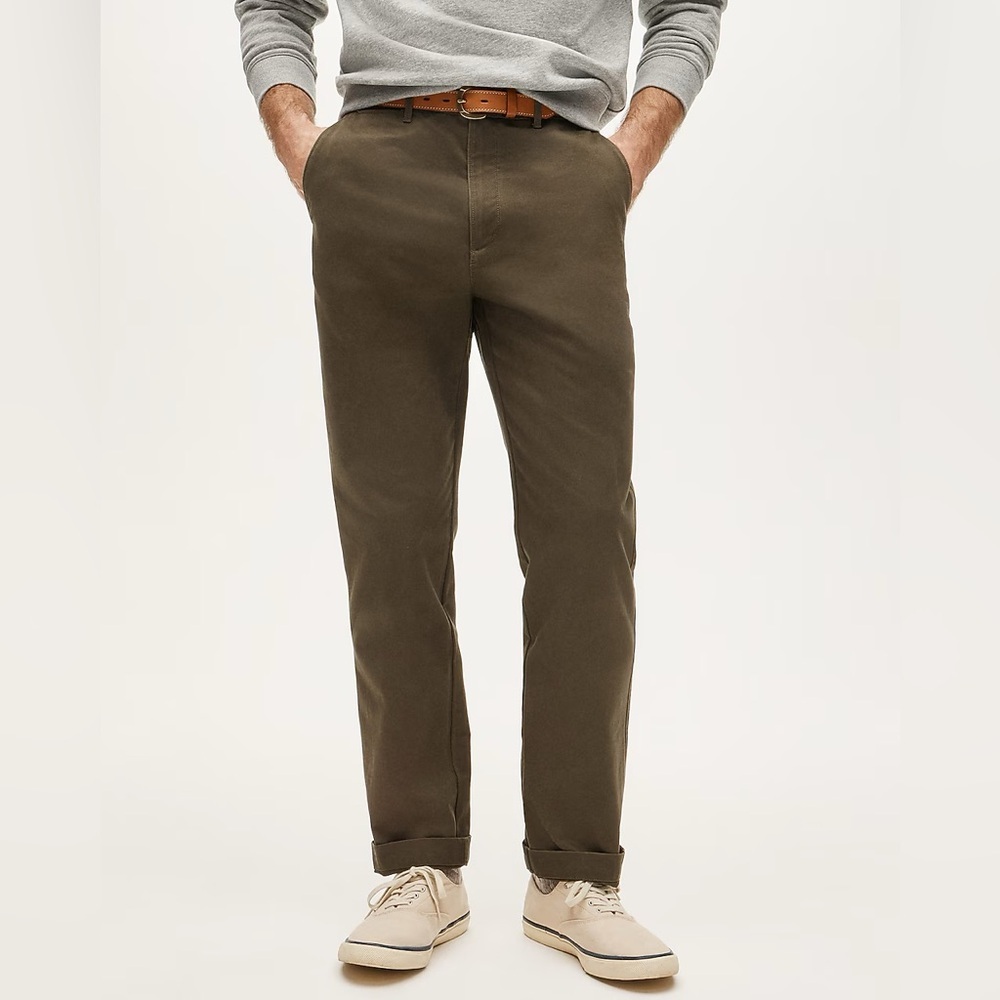 J.Crew Olive Green Stretch Chino Pants Slim Straight Casual Workwear Men’s 29x32